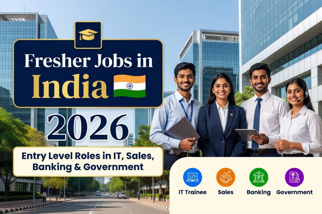 Fresher Jobs 2026 – Entry Level Positions Across IT, Sales, Banking & Government Fresher Jobs 2026 – Entry Level Positions Across IT, Sales, Banking & Government