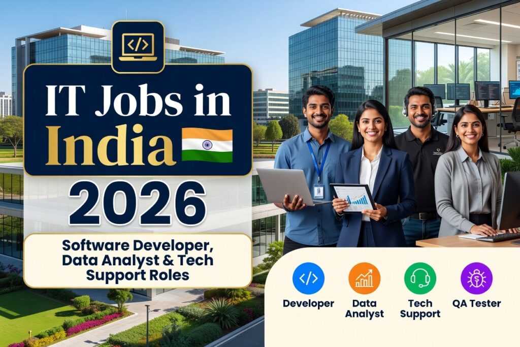 IT Jobs in India 2026 – Software Developer, Data Analyst & Tech Support Roles IT Jobs in India 2026 – Software Developer, Data Analyst & Tech Support Roles