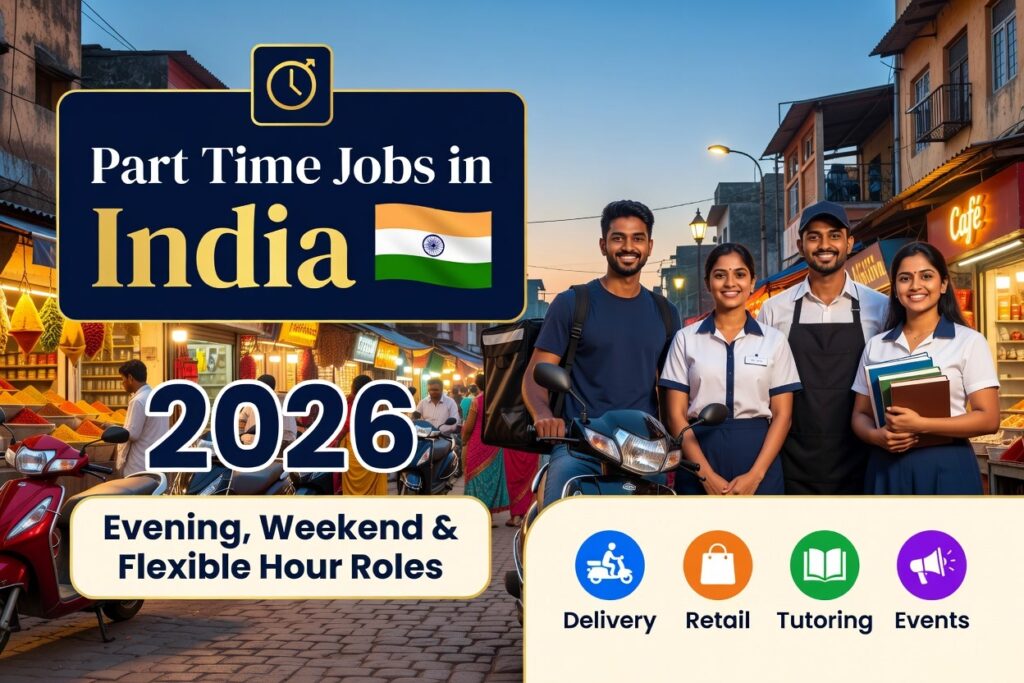 Part Time Jobs in India 2026 – Evening, Weekend & Flexible Hour Roles Part Time Jobs in India 2026 – Evening, Weekend & Flexible Hour Roles